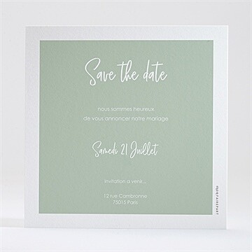 Save the Date mariage beauté à fleurir - Dos de la carte