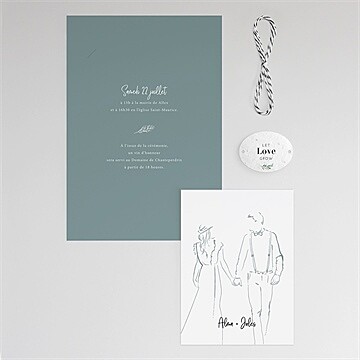 Faire-part mariage so let love grow - Vue d'ensemble