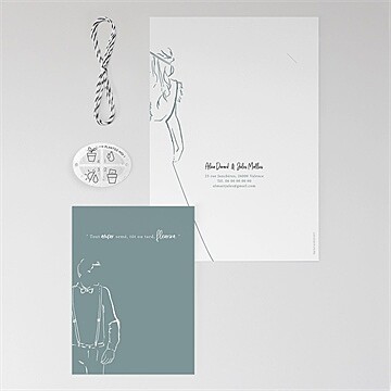 Faire-part mariage so let love grow - Vue d'ensemble verso