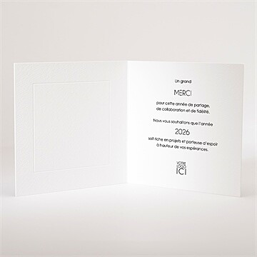 Carte de voeux carré chic - Intérieur de la carte