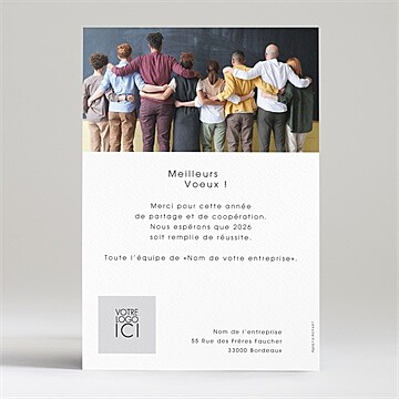 Carte de voeux ensemble - Dos de la carte