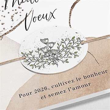 Carte de voeux tout en nuances - Détail de la carte
