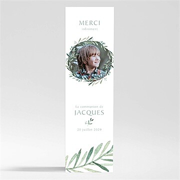 Remerciement communion végétal et dorure magnet
