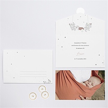 Faire-part naissance petit clin d'oeil - Vue d'ensemble