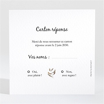 Carton réponse mariage notre bouquet d'automne