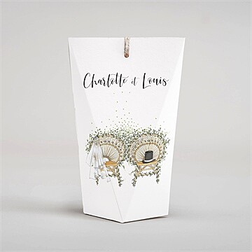 Boîte surprise mariage fusion champêtre - Dos de la boîte