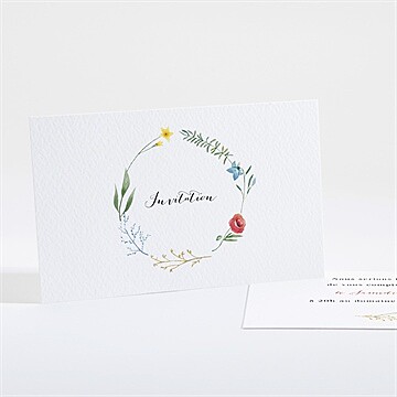 Carton d'invitation mariage fleurs des champs
