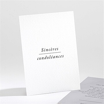 Carte de condoléances décès hommage