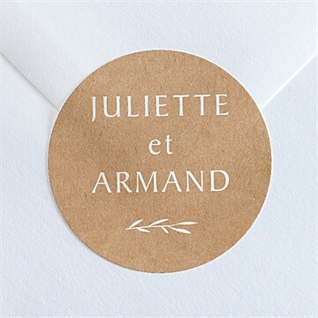 Sticker mariage bohème écolo ficelle