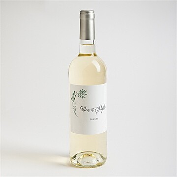 Etiquette de bouteille mariage bouquet provençal - Mise en situation