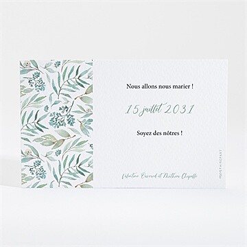 Save the Date mariage délicat - Dos de la carte