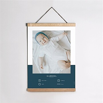Affiche naissance présentation en pictos
