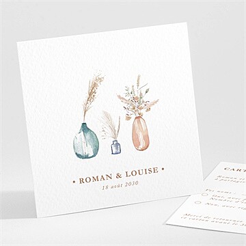 Carton réponse mariage beauté délicate