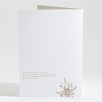 Livret de messe mariage beauté délicate - Dos du livret