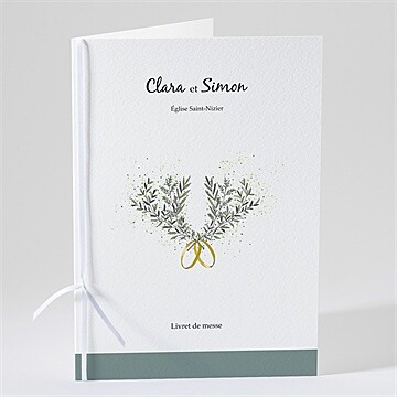 Livret de messe mariage champêtre virevoltant