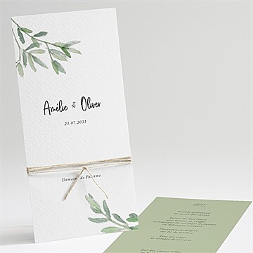 Menu mariage sous les oliviers
