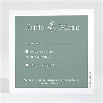 Carton réponse mariage let love grow