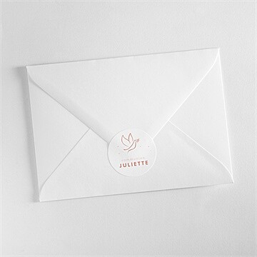 Sticker communion colombe dorée - Mise en situation