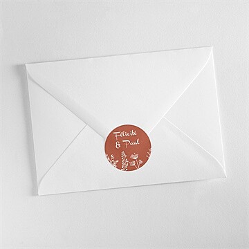 Sticker mariage fleurs d'automne - Mise en situation