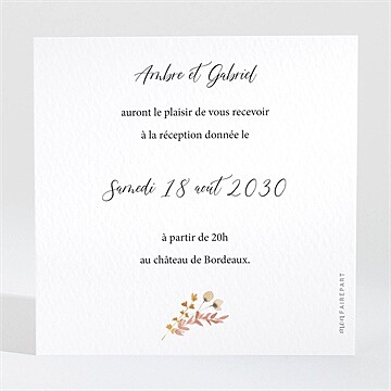 Carton d'invitation mariage réf. N3001793