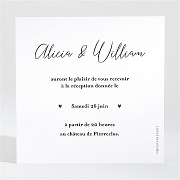 Carton d'invitation mariage réf. N3001795
