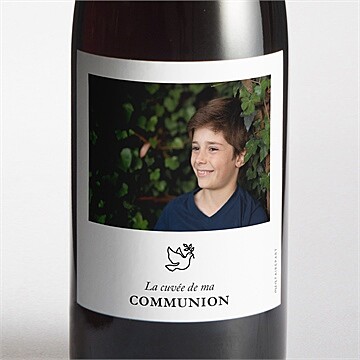 Etiquette de bouteille communion happy