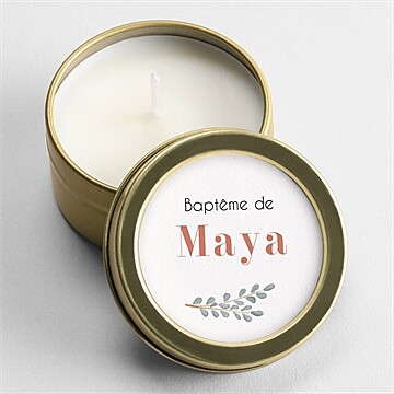 Bougie baptême joie de la foi