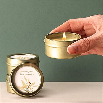Bougie souvenir fleur sauvage - Bougie allumée