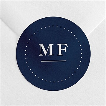 Sticker mariage bleu romantique