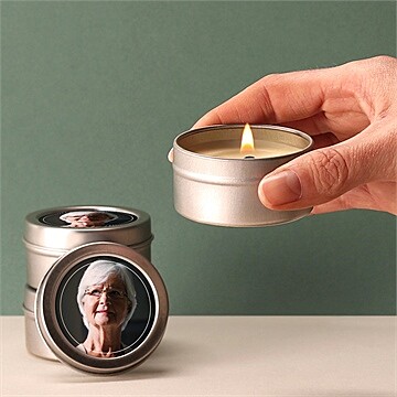 Bougie souvenir pour l'eternité - Bougie allumée