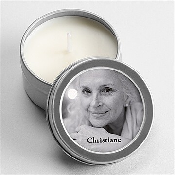 Bougie souvenir tendrement en photo