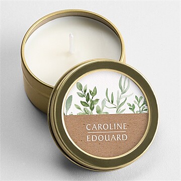 Bougie mariage feuillage d'été