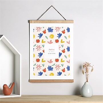 Affiche naissance nos beaux jours - Mise en situation