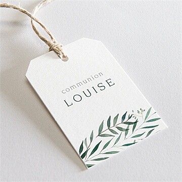Etiquette communion touche champêtre dorure