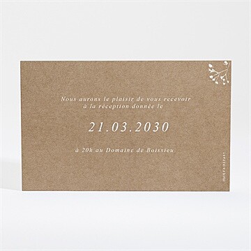 Carton d'invitation mariage couronnés d'etoiles - Dos du carton