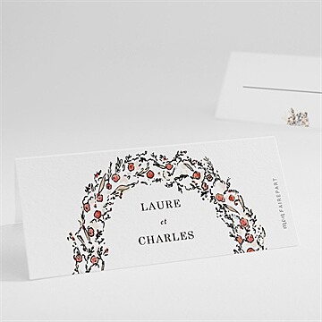 Marque-place mariage belle intimité