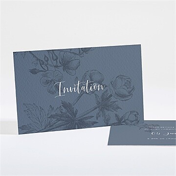 Carton d'invitation mariage dorure sur gravure