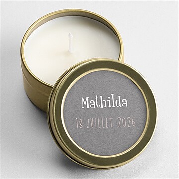 Bougie naissance touche vintage