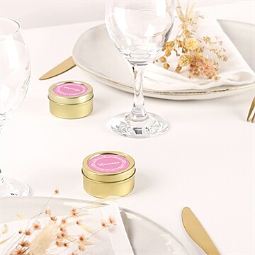 Bougie communion mon cadre rose - Mise en situation