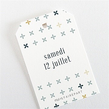 Etiquette communion ambiance art déco - Dos de l'étiquette