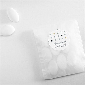 Sticker communion ambiance art déco - Mise en situation