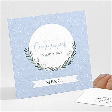 Remerciement communion doux flocons