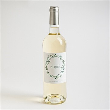 Etiquette de bouteille communion végétal et dorure - Mise en situation