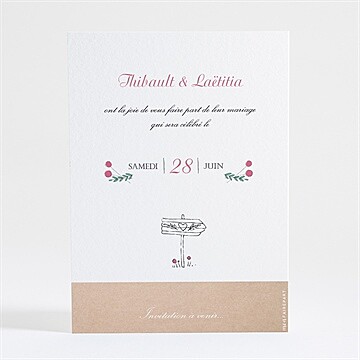Save the Date mariage nos 2 petits mariés - Dos du save the date