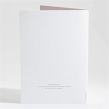 Livret de messe mariage élégance rose - Dos du livret