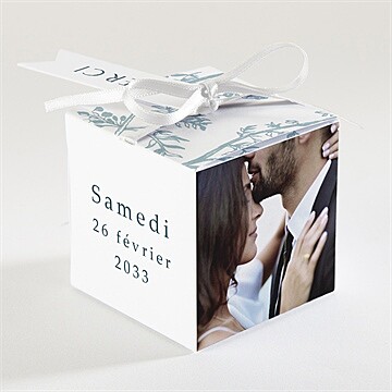 Boîte de dragées mariage jouy exclusif - Dos de la boîte