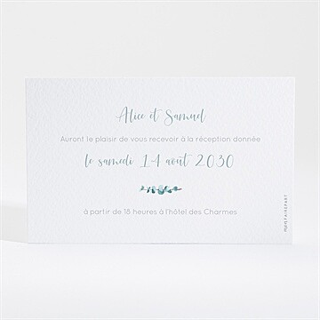 Carton d'invitation mariage tourbillonnant - Dos du carton