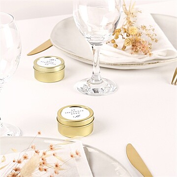 Bougie mariage feuillages - Mise en situation