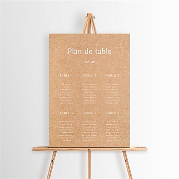 Plan de table mariage bohème écolo ficelle