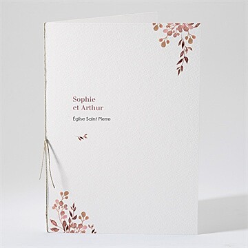 Livret de messe mariage rose gold